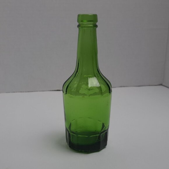 Wheaton Green Glass Jamaican Bitters Bottle No Cork Collectible Vintage 6 inch - Picture 1 of 7